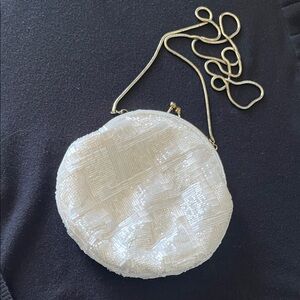 Vintage Goldco Elegant White Beaded Women's Bag